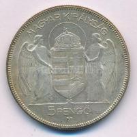 1930. 5P Ag "Horthy jobbra" hajas T:AU,XF patina
Adamo P8