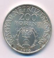 1976. 200Ft Ag "II. Rákóczi Ferenc" kapszulában T:BU patina Adamo EM48