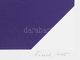 Konok Tamás (1930-): Konstruktivista kompozíció, 2005. Szitanyomat, karton, jelzett. Számozott: X/16...