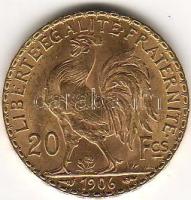 Franciaország 1906 20Fr 6,4516g arany T:2   aranyáron !