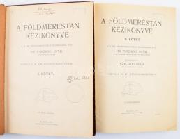 Fasching Antal: A földméréstan kézikönyve I-II. köt. A II. kötetben közreműködött Szilágyi Béla. Bp., 1912-1914., M. Kir. Állami Nyomda, 6+235+1 p.+4 t.; VII+1+404+2 p. Átkötött félvászon-kötés, kopott borítóval, és átkötött egészműbőr-kötés, névbejegyzéssel, az I. kötet címlapján régi bélyegzéssel.