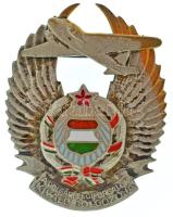DN(~1957-1989) "A Polgári Légiforgalom Kiváló Dolgozója" ezüstözött, részben zománcozott bronz jelvény (29x38mm) T:XF, ezüstözés részben lekopott, patina