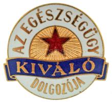 1957. "Az Egészségügy Kiváló Dolgozója" aranyozott, műgyantás fém jelvény (30x32mm) T:AU