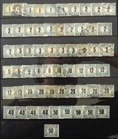 Portó, Hivatalos és Hírlapbélyeg gyűjtemény / tétel, 17 db egyoldalas svéd berakólapon