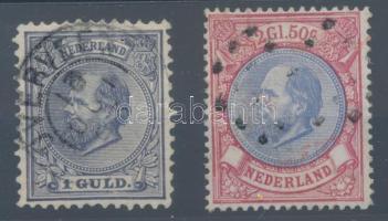 Hollandia 1872 Mi 28D, 29A luxus darabok RR! (Mi EUR 175.-)