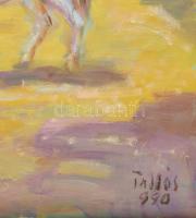 Tallós Ilona (1918-1991): Lovak, 1990. Olaj, farost, jelezve jobbra lent: Tallós 990. Katalógusszám ...