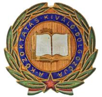 DN "A Közoktatás Kiváló Dolgozója" zománcozott, aranyozott bronz jelvény (30x30mm) T:AU