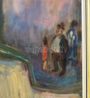 Tallós Ilona (1918-1991): Nápolyi részlet. Olaj, vászon, faroston, jelezve balra lent: Tallós. Katal...