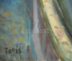 Tallós Ilona (1918-1991): Nápolyi részlet. Olaj, vászon, faroston, jelezve balra lent: Tallós. Katal...