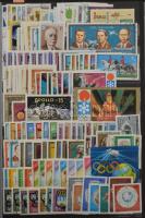 Sok példányos előrendező 1916-1976, több blokkból kitépett bélyeggel, 16 lapos, A/4-es berakóban