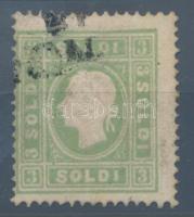 Ausztria - Lombardo-Venetia 1859 Mi 8 II tip. (3 Soldi zöld) hibátlan darab! (Mi EUR 120.-)