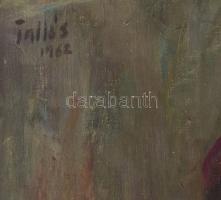 Tallós Ilona (1918-1991): Simon Ági, 1962. Olaj, vászon, faroston, jelezve jobbra fent: Tallós 1962....