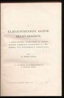 Prinz Gyula: Eljegesedéstani adatok Belső-Ázsiából. A Közép-Tienshán, Keleti-Pamir éss Nyugati-Kuenlün pleisztocén eljegesedése és a jégkorszak után bekövetkezett klimaváltozás. A m. kir. Földtani Intézet Évkönyve XXIV. köt. 2. füzet. [Bp., 1916, Franklin-ny.], 1 t.+ (5) p.+ 32-215 p.+ 2 t. (egy kihajtható). Fekete-fehér képekkel illusztrálva. Átkötött félvászon-kötésben, (Bendefy) Benda László ex libris-szével.