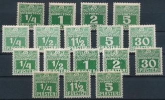 Ausztria - Levante Portó tétel különféle papírok, közte 2 db 30 Piasteres is! jó katalógus értékű tétel