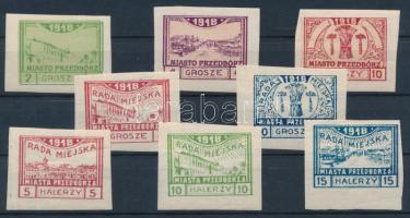 Lengyelország 1918 Helyi kiadás PRZEDBÓRZ Mi 3C, 4C, 6C, 8B, 10B, 15C, 16C (Mi EUR 340.-)