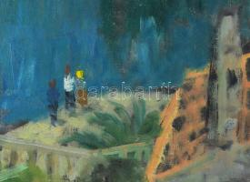 Tallós Ilona (1918-1991): Cote d'Azur, 1959. Olaj, vászon, jelezve balra fent: Tallós 1959. Kat...