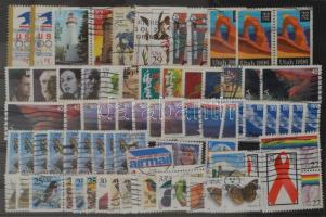USA összeállítás, több mint 1.000 db régi és modern bélyeg, néhány bélyegfüzet, 8 lapos, A/4-es bera...