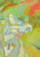 Tallós Ilona (1918-1991): Algériai falu, 1978-79. Olaj, vászon, faroston, jelzés nélkül. Katalógussz...