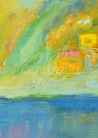 Tallós Ilona (1918-1991): Algériai falu, 1978-79. Olaj, vászon, faroston, jelzés nélkül. Katalógussz...