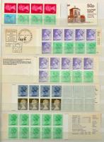 Anglia 1880-2005 Gyűjtemény sok többletpéldánnyal, benne néhány postatiszta modern bélyegfüzet, 16 l...