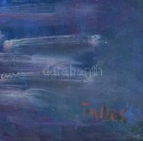 Tallós Ilona (1918-1991): Afrikai öböl (Algéria), 1978-79. Olaj, farost, jelezve jobbra lent: Tallós...