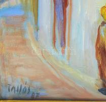 Tallós Ilona (1918-1991): Oran (Orani mecset, Algéria), 1987. Olaj, farost, jelezve balra lent: Tall...