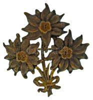 1930 k. "BTE (Budapesti Turista Egyesület)" bronz jelvény (36x38mm) T:XF