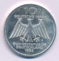 Németország 1995D 10M Ag "150 éve született Wilhelm Conrad Röntgen - 100 éves a Röntgen-sugár" T:AU Germany 1995D 10 Mark Ag "150th Birth Anniversary - Wilhelm Conrad Röntgen - 100th Anniversary of X-ray" C:AU Krause KM#187