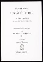 Ortvay Tivadar: Pozsony város utcái és terei. A város története utca- és térnevekben. Szabó Lilla utószavával. Regio Könyvek - VI. Pozsonyi Könyvtár. Bp., 1991, Püski-Regio, 668 p. Az 1905-ös kiadás reprint kiadása. Kiadói papírkötés, jó állapotban.