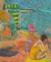 Tallós Ilona (1918-1991): Algériai strand, 1978-79. Olaj, vászon, jelzés nélkül. Katalógusszám 127 é...