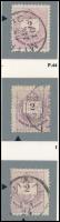 1881 3 db 2kr II. típus vésésjavításokkal, lemezhibákkal, nagyon ritka (ex Orbán, Sebestyén aranyérmes kiállítási anyagból)