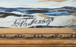 Tóth József (-): Vitorlás, 1937. Tempera, papír. Jelzett. Kissé foltos, apró felületi sérülésekkel. ...