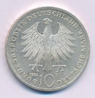 Németország 1992D 10M Ag "Pour le Mérite rend" T:AU,XF Germany 1992D 10 Mark Ag "Order Pour le Mérite" C:AU,XF Krause KM#179