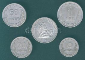 Albánia 1964. 10Q, 20Q, 50Q, 1L + 1969. 1L "Függetlenségi évforduló" T:2,3