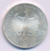 Német Szövetségi Köztársaság 1989D 10M Ag "Bonn városának 2000. évfordulója" T:AU Federal Republic of Germany 1989D 10 Mark Ag "2000th Anniversary of Bonn" C:AU Krause KM#172