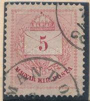 1874 vagy 1881 5kr vegyes fogazással (filázva)