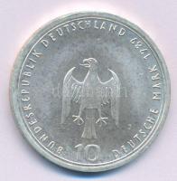 Német Szövetségi Köztársaság 1989J 10M Ag "800 éves Hamburg kikötője" T:AU
Federal Republ...