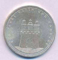 Német Szövetségi Köztársaság 1989J 10M Ag "800 éves Hamburg kikötője" T:AU
Federal Republ...