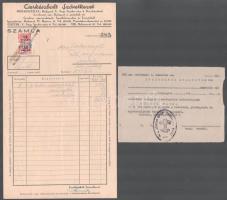 ca 1945 3 db cserkészeti nyomtatvány: cserkészbolt számla, körlevél márc 15-re