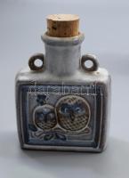 10 darabos bagoly témájú dísztárgy gyűjtemény, váza, levélnehezék, sörnyitó, flaska, stb