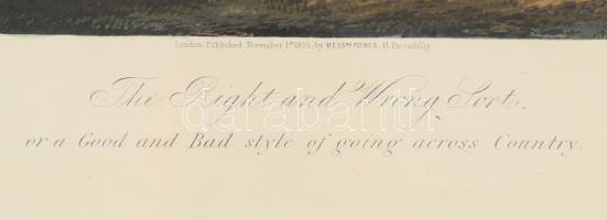 XIX. vége/XX. század első fele: Alken, Henry (1785-1851): Vadászati témájú litográfia, Fores's ...