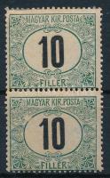 1905 Zöldportó 10f pár 15-ös fogazással (36.000) (sérült képoldal / damaged front)