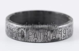 1914 2 db I. világháborús, Pro Patria 1914 jelzésű férfi és női gyűrű, m: 47,59, a női gyűrű belülrő...