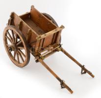 Szicíliai kordé nagyméretű makett. fa, fém, 58x30 cm