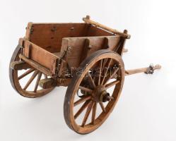 Szicíliai kordé nagyméretű makett. fa, fém, 58x30 cm