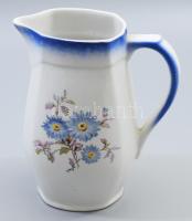 Hollóházi virágmintás kancsó. Jelzett, matricás, hibátlan, m: 20 cm