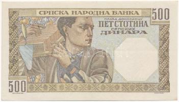 Szerbia / Német megszállás 1941. 500D "P.1826 262" T:AU, sarokhajlás
Serbia / German occu...