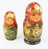 Matrjoska baba, festett 17 cm ig
