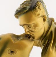 Jelzés nélkül: A csók. Műgyanta szobor 30 cm