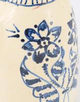 Miskaváza, mázas kerámia, kézzel festett, jelzés nélkül, kis mázhibával 22 cm